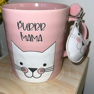 Cat Mug Purr Momma w/keychain NEW!